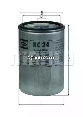 Топливный фильтр для  GAZ GAZELLE c бортовой платформой/ходовая часть 2.4 4x4 (01.2003 - 03.2013), KNECHT, KC 24