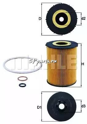 Масляный фильтр для  ROLLS-ROYCE PHANTOM купе (RR3) 6.75 V12 (01.2007 - ), KNECHT, OX 636D