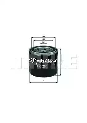 Масляный фильтр для  GREAT WALL HOVER H3 2.0 4x4 (05.2009 - ), KNECHT, OC 205