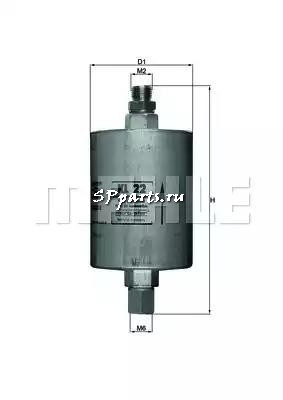 Топливный фильтр для  PORSCHE 911 3.0 SC Carrera (07.1977 - 06.1980), KNECHT, KL 22