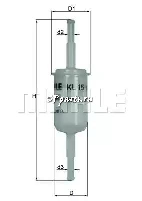 Топливный фильтр для  LADA ZHIGULI 1600 N/L (VAZ2106, VAZ2103) (03.1979 - 10.1986), KNECHT, KL 15 OF