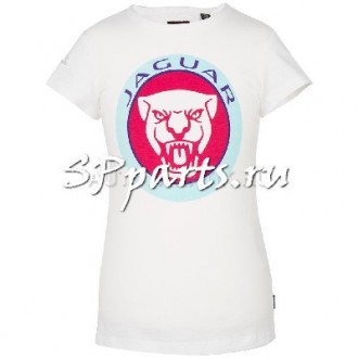 Футболка для девочек Jaguar Girls' Growler Graphic T-Shirt, White, артикул JBTC039WTO