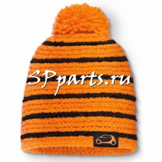 Зимняя вязаная шапка Smart Knitted Hat, Orange-Black, артикул B67993581