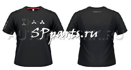 Мужская футболка Mitsubishi Men's T-Shirt History, Black, артикул RU000009