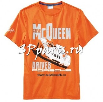 Мужская футболка Porsche Men’s “car” T-shirt – Steve McQueen™, артикул WAP81500S0E