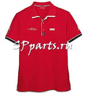 Мужская рубашка-поло Audi Sport Mens Poloshirt, Le Mans 2016, Red, артикул 3131600203