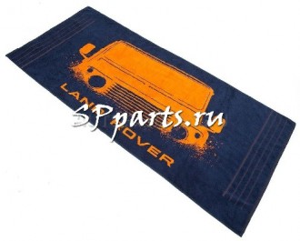 Пляжное полотенце Land Rover Towel - Defender Graphic, Blue/Orange, артикул LDGF623NVA