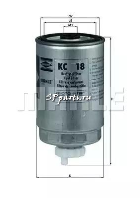 Топливный фильтр для  GAZ GAZELLE Фургон 2.4 (01.2003 - 03.2013), KNECHT, KC 18