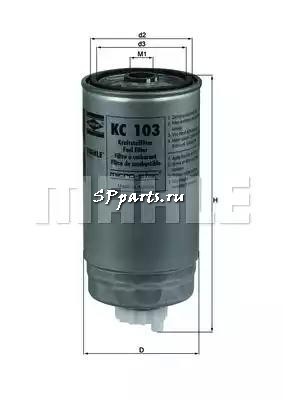 Топливный фильтр для  FIAT MULTIPLA (186_) 1.9 JTD 105 (186AXB1A) (04.1999 - 06.2010), KNECHT, KC 103