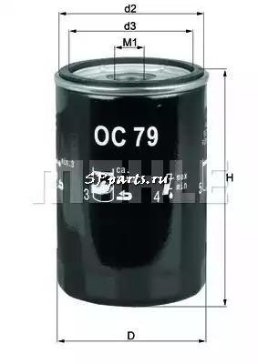 Масляный фильтр для  OPEL COMMODORE A 2.5 GS (08.1967 - 01.1972), KNECHT, OC 79