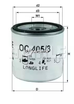Масляный фильтр для  OPEL CORSA C (F08, F68) 1.8 (09.2000 - 12.2009), KNECHT, OC 405/3