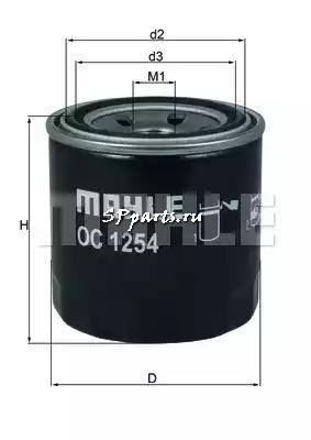 Масляный фильтр для  HYUNDAI SONATA III (Y-3) 2.0 i (08.1996 - 06.1998), KNECHT, OC 1254