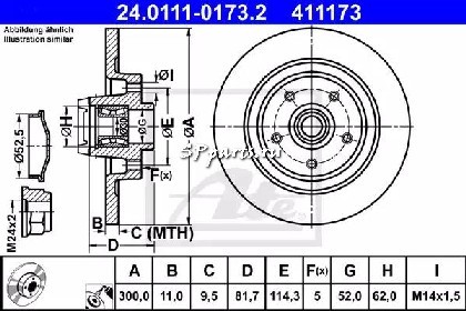 Тормозной диск ATE 24.0111-0173.2
