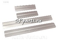 Накладки внутренних порогов NISSAN Sentra ступенчатые (нерж. сталь) (к-т 4 шт.)