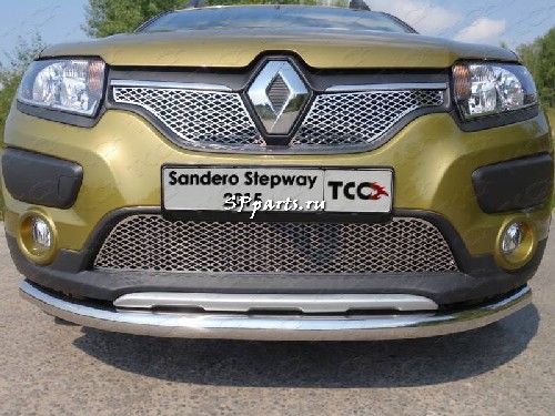 Решетка передняя декоративная для Renault Sandero Stepway 2014-2017