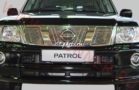 Решетка передняя декоративная для Nissan Patrol 2004-2010